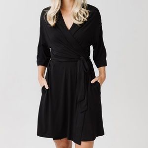 Cozy Earth Bamboo Kimono Robe Black Size XS